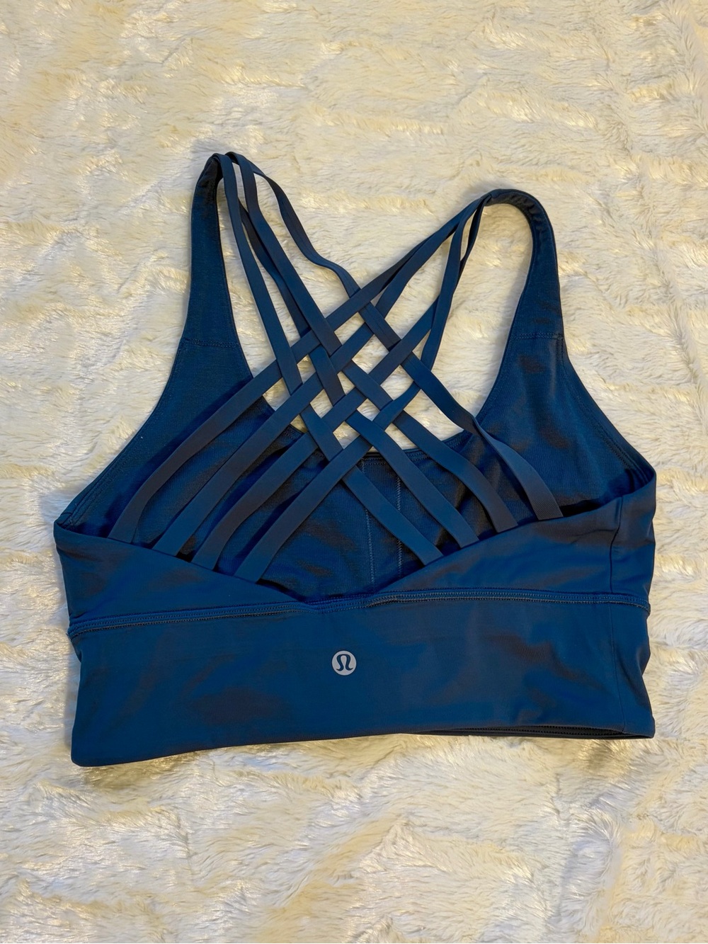 Lululemon Blue Strappy Back Sports Bra